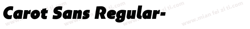 Carot Sans Regular字体转换
